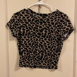 Leopard crop top
